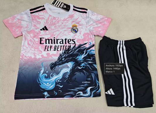 UNIFORME NIÑO REAL MADRID EDI. DRAGON ROSADO