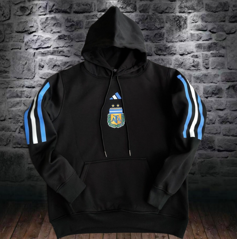 HOODIE RETRO ARGENTINA 22 NEGRO