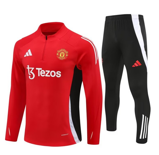 SUDADERA CON CHAQUETA MANCHESTER UNITED 25/26 ROJO