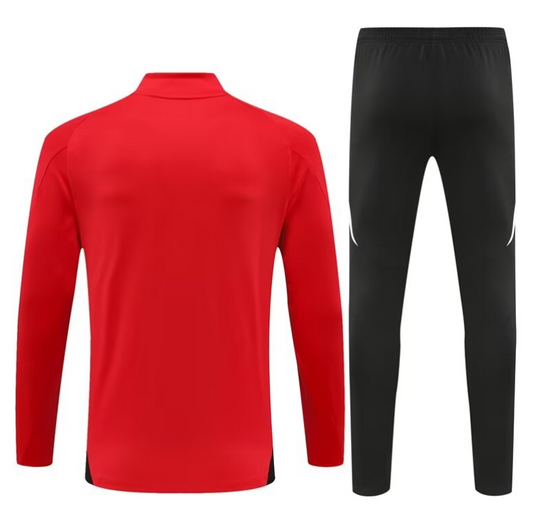 SUDADERA CON CHAQUETA MANCHESTER UNITED 25/26 ROJO